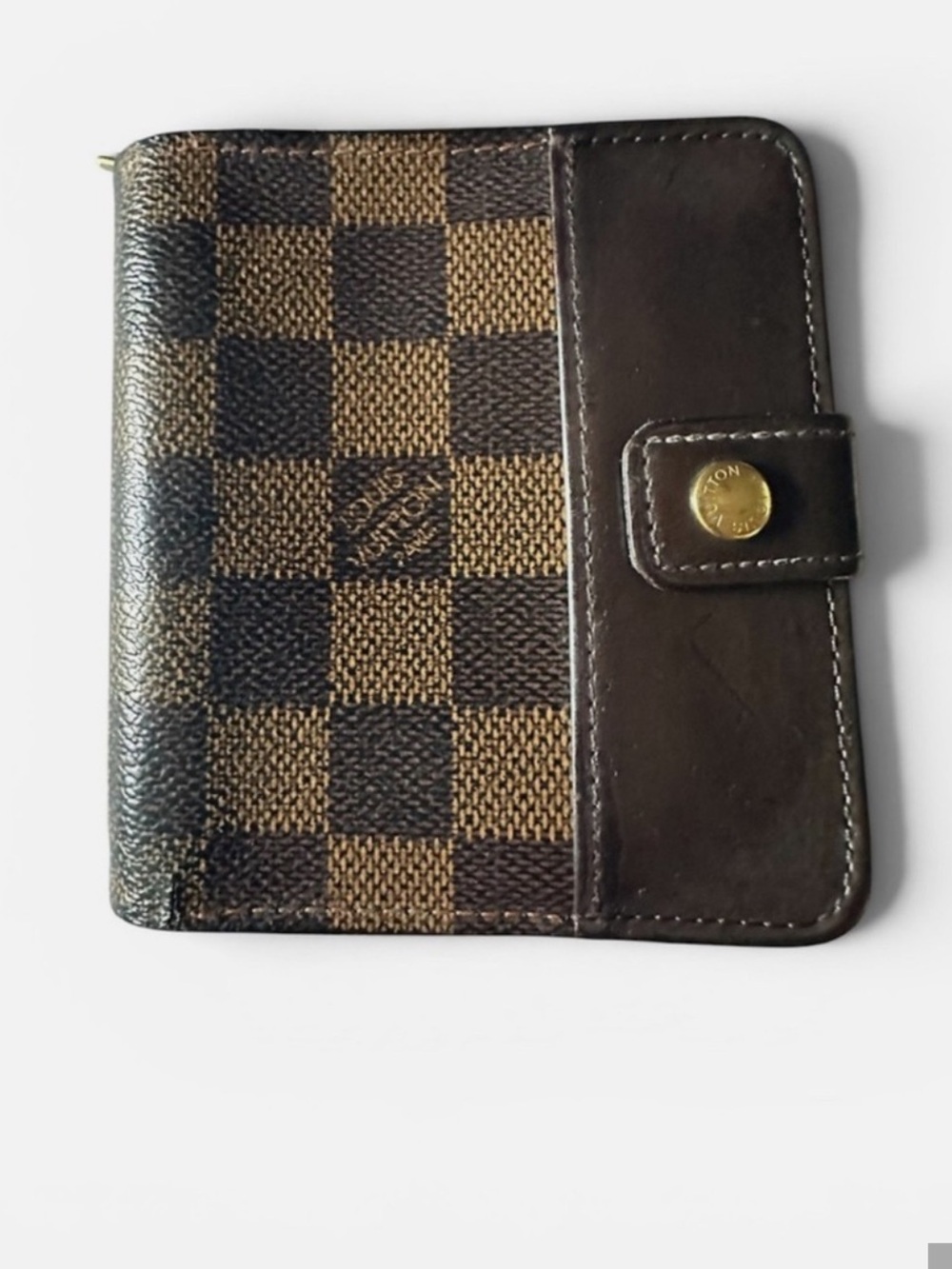 Louis Vuitton Damier Ebene Compact Zip Wallet Authentic